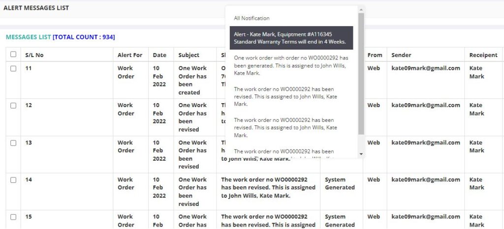 DreamzCMMS dashboard