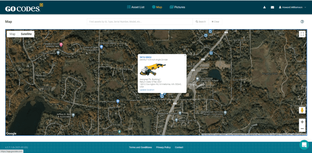 GoCodes dashboard