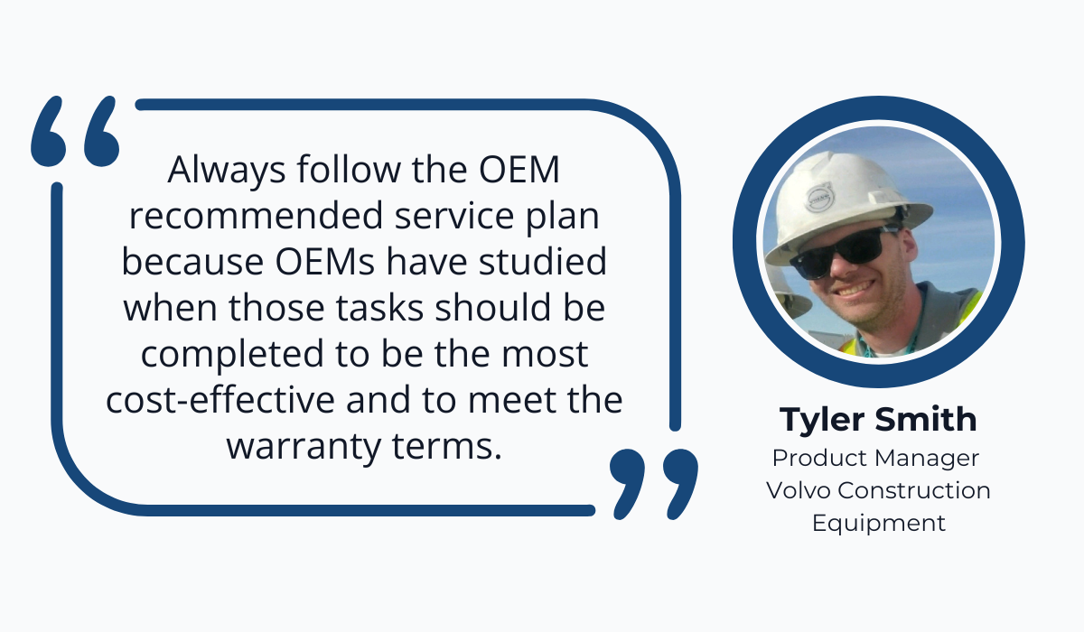 quote on the importance of following oem recommended service plans