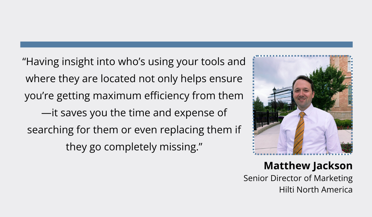 quote on the importance of tracking the usage and location of tools