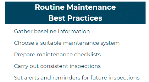 best practices for routine maintenance