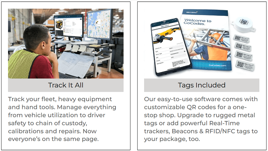 GoCodes dashboard
