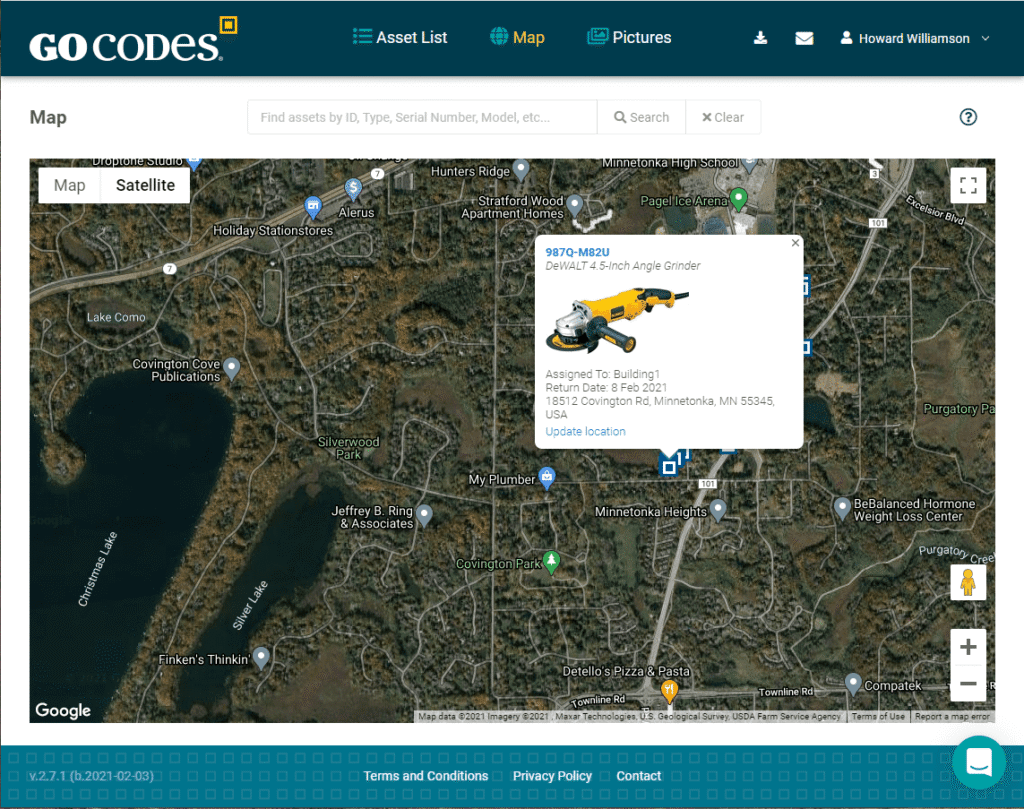 GoCodes dashboard
