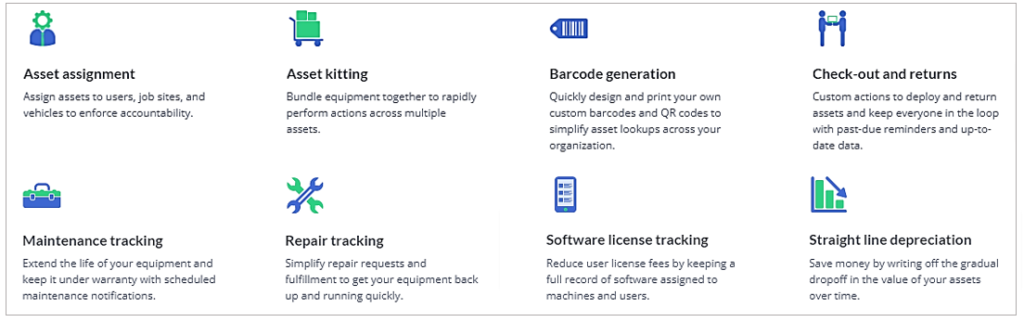 Asset Panda features