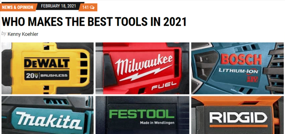 Best brand of discount power tools 2021