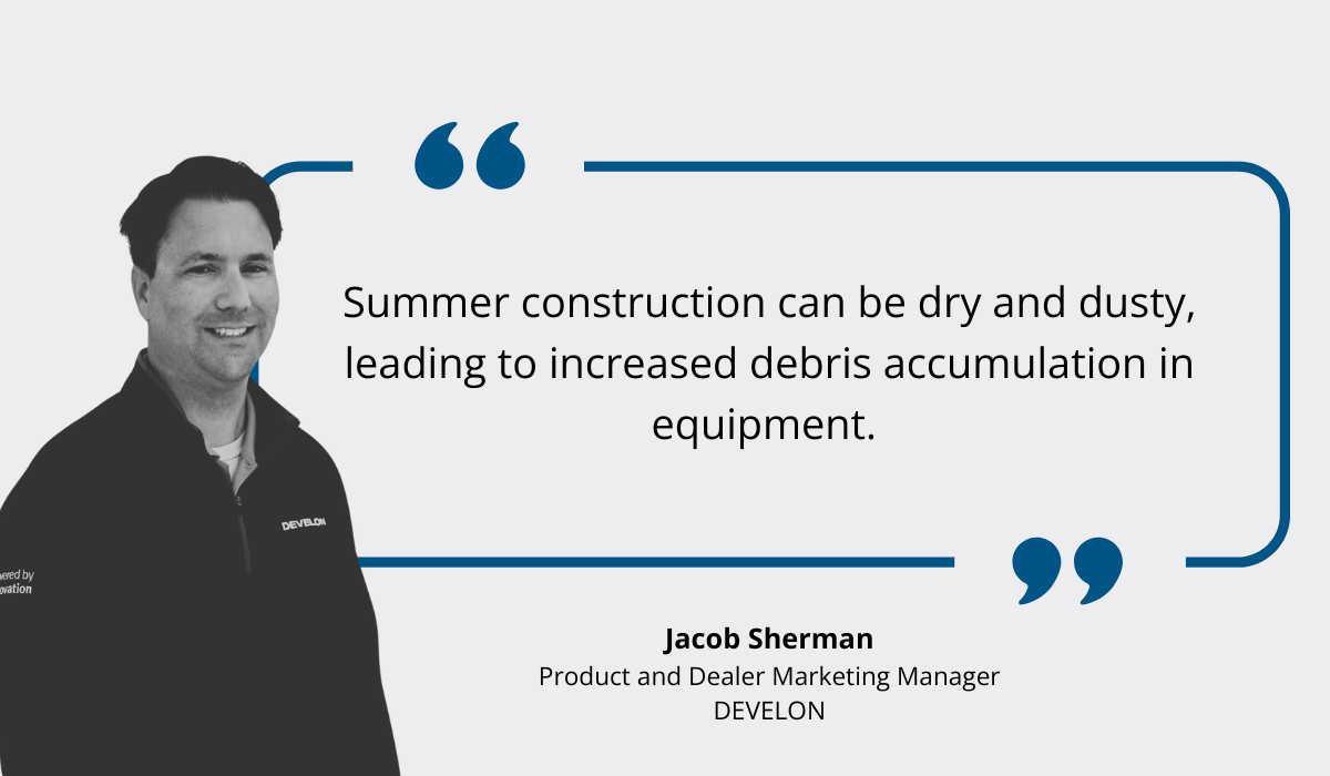 Jacob Sherman quote about Summer challenges for construction



