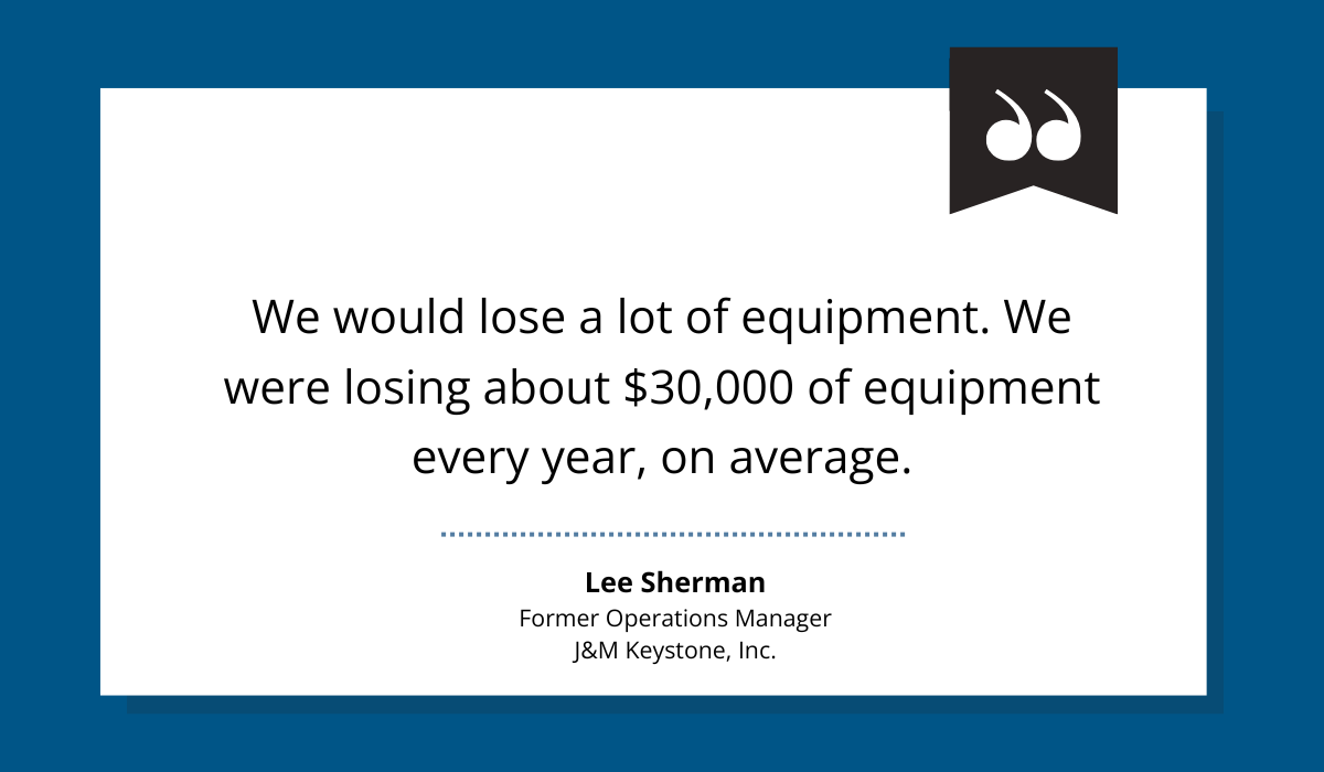 Lee Sherman quote on Reduced equipment loss with GoCodes