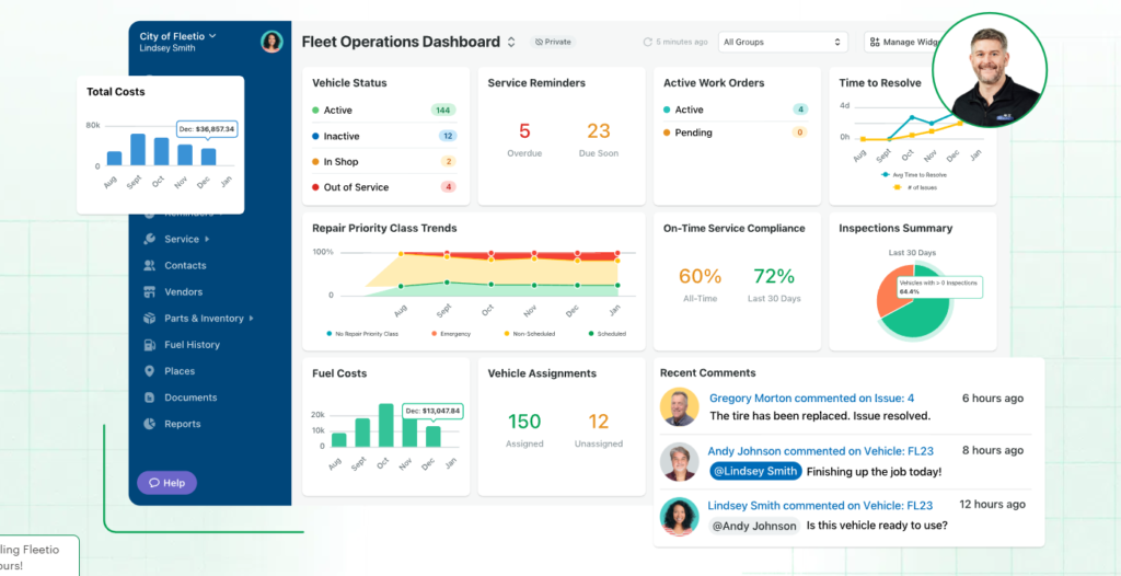 Fleetio dashboard