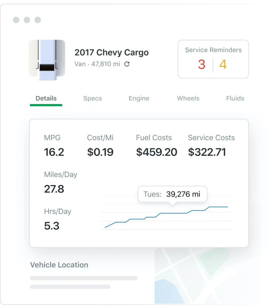 Fleetio dashboard