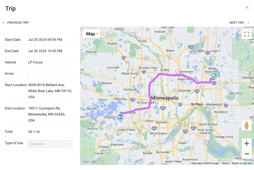 Atlas telematics dashboard