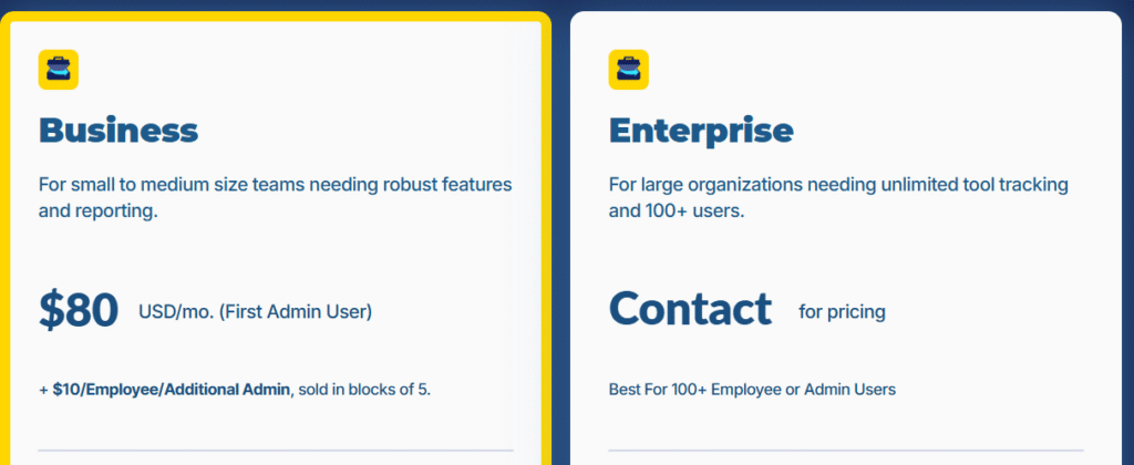 ShareMyToolbox dashboard