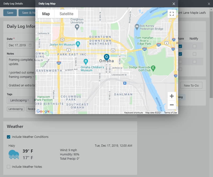 GoCodes dashboard