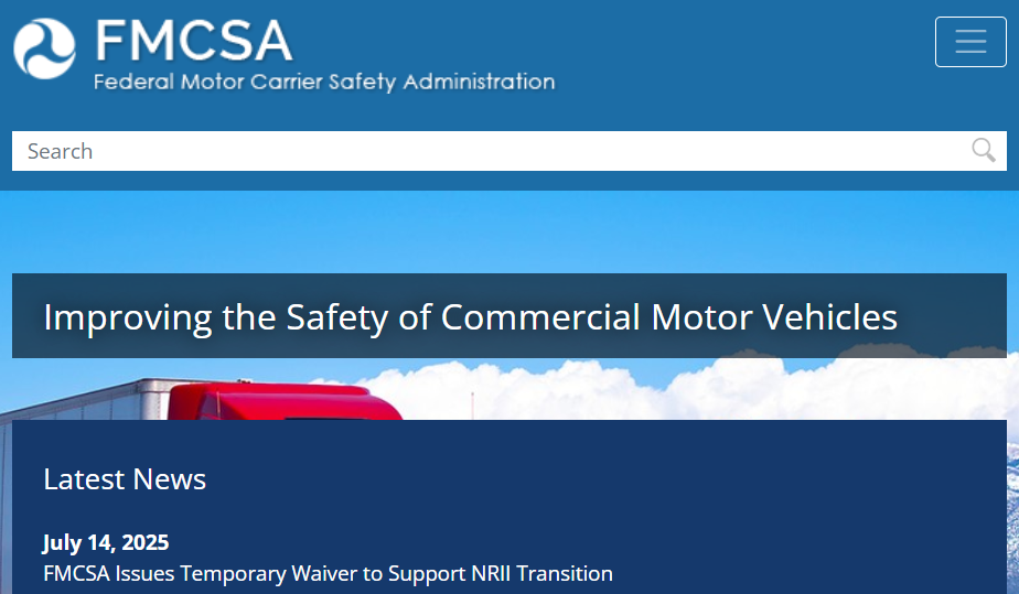 FMCSA dashboard